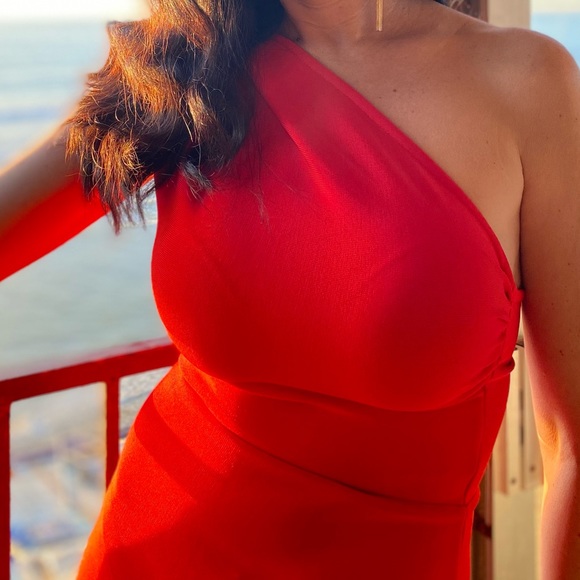 Red Stretch Dress - Picture 3 of 5